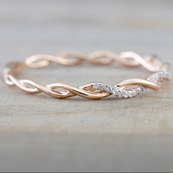 18k Gold Plated & White Topaz Minimalis - Picture 2 of 3